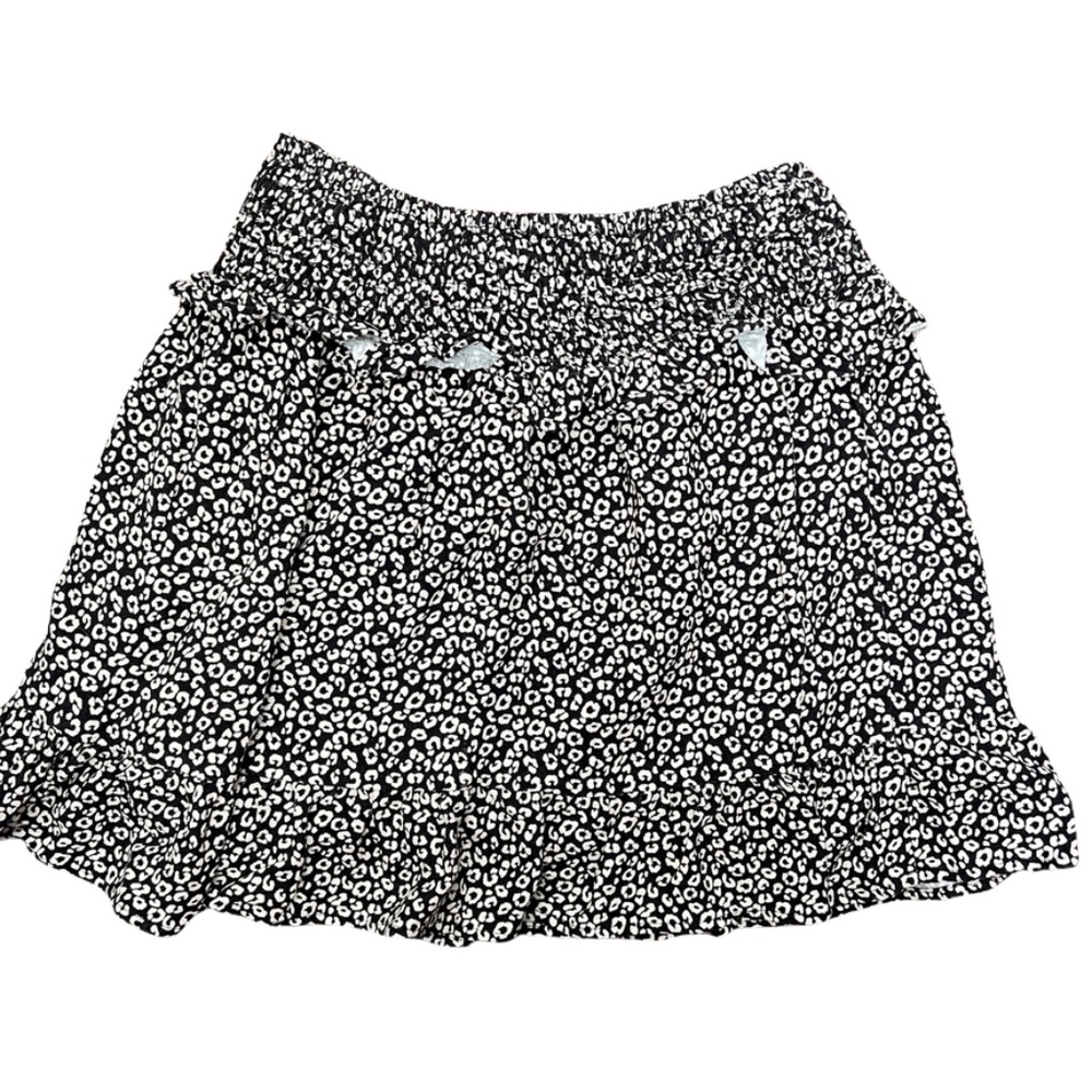 Zara Girls Floral Skirt - Size 10 - Ditsy Floral Black and White